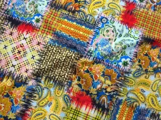 Šatovka farebná "kašmírový vzor, patchwork"