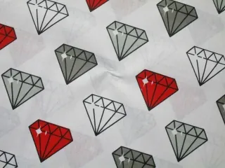Bavlna biela "diamanty"
