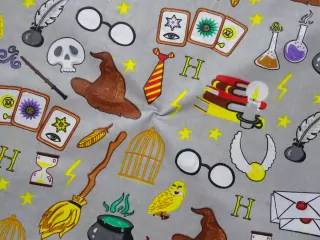 Bavlna sivá "Harry Potter"