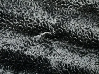 Kožušina sivo-čierna "plastický vzor" 
