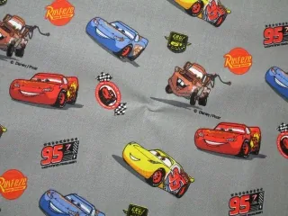Bavlna sivá "cars" - licencovaná