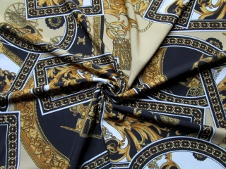 Šatovka s hodvábom béžová "Versace" - zbytok