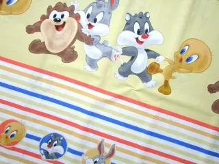 Bavlna žltá "disney zvieratká"- bordúra jednostranná 