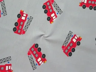 Úplet sivý "hasičské autá"