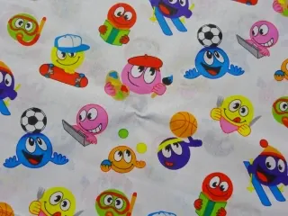 Bavlna biela "smejko v pohybe"