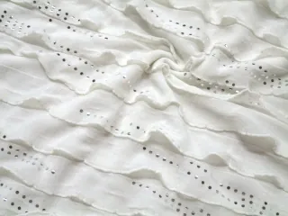 Úplet maslový "volánik, strieborná bodka"