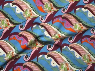 Šatovka modrá "kvety, ornamenty"