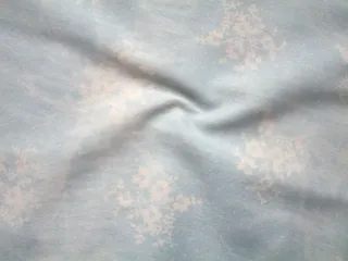 Riflovina svetlomodrá batika "kvety"