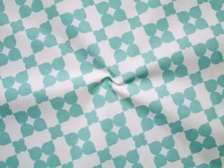 Poťahovka biela "mint ornament" 
