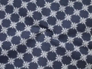Riflovina tmavomodrá "smotanové ornament"