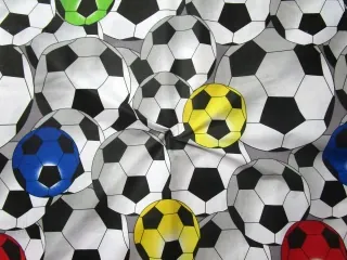 Bavlna biela "veľké futbalové lopty" 