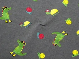 Úplet sivý "krokodíl, korytnačka, slimák" 