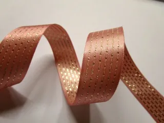 Stuha staroružová "zlatý vzor" 