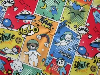 Úplet farebný "vesmírny komiks"