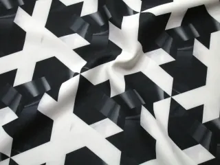 Šatovka maslovo-čierna "geometrický vzor"