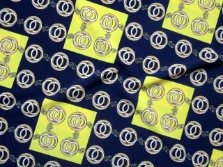 Šatovka s hodvábom tmavomodrá "Versace"