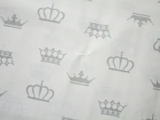 Bavlna smotanová "sivé korunky"