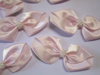 Mašlička svetloružová "perličky"