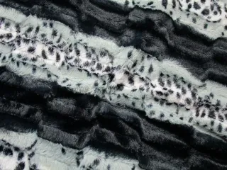 Kožušina "bielo-sivá ocelot" - nízky vlas 