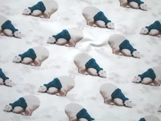 Teplákovina počesaná biela "ľadový medveď"