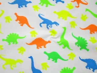 Úplet biely "neónový dinosaurus"