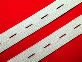 Guma dierkovaná "biela" - 1,7 cm