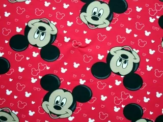 Teplákavina červená "Mickey"