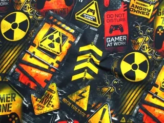 Teplákovina čierna "GAMER ZONE" - digitálna tlač
