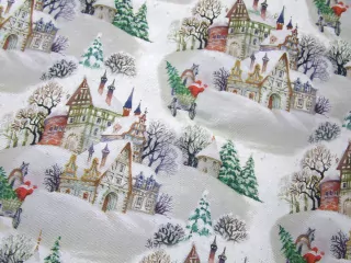 Poťahovka bielo-sivá "zimná krajina"