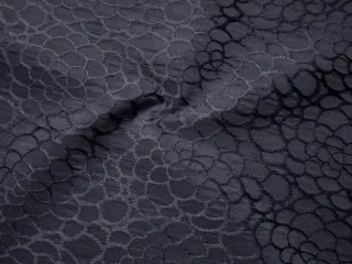Žakard tmavomodrý "plastický vzor" - zbytok