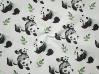 Úplet smotanový "panda" - digitálna tlač