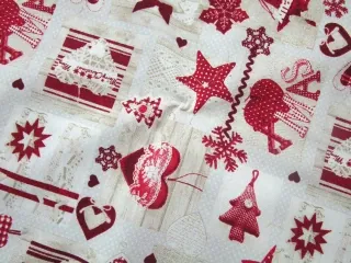 Poťahovka béžová "XMAS, vločka, hviezda"