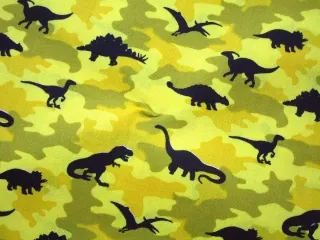 Bavlna žlto-béžová "dinosaurus, maskáč" - 2. akosť