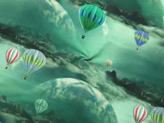 Teplákovina zelená "horkovzdušný balón"