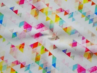 Úplet biely "farebný geometrický vzor" - potlač na Slovensku 