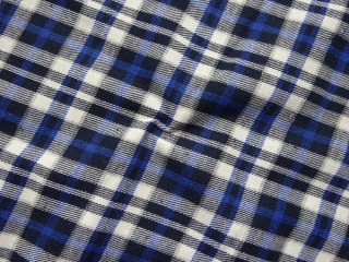 Flanel modrý "bielo-sivé káro" 