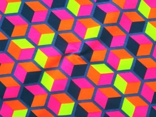 Úplet modrý "neónové kocky" 