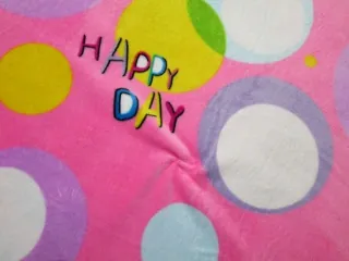 Fleece ružový "Happy day"