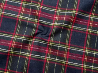 Flanel tkaný čierny "káro"