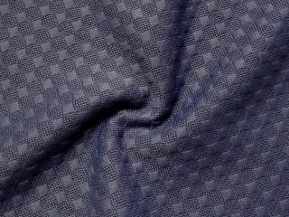 Úplet tmavomodrý "plastický geometrický vzor"