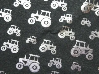 Úplet tmavosivý "strieborný traktor"