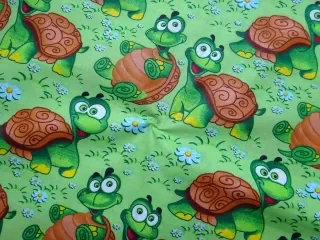Bavlna zelená "korytnačky"