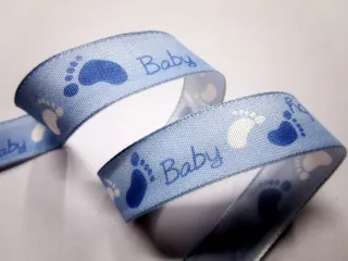 Stuha dekoračná modrá "Baby"