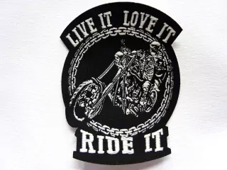 Nažehlovačka "LIVE IT, LOVE IT, RIDE IT" 