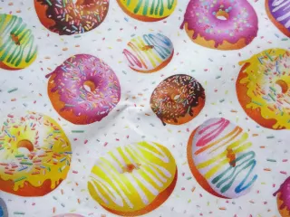 Poťahovka biela "farebný donut" 