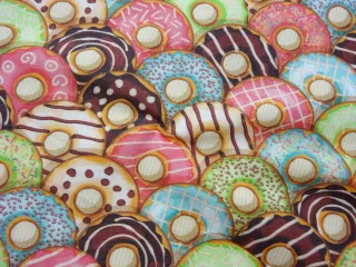 Poťahovka bielo-béžová "farebný donut" 