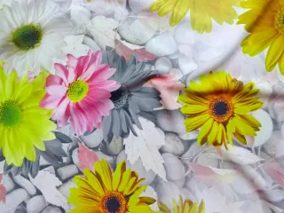 Šatovka s hodvábom "3D kvety"