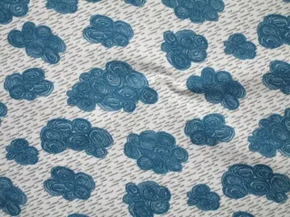 Teplákovina sivá "tyrkysovomodré oblaky"