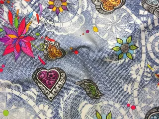 Šatovka Denim bielo-modrá "rôzne vzory"