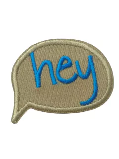Nažehlovačka olivová "hey" 